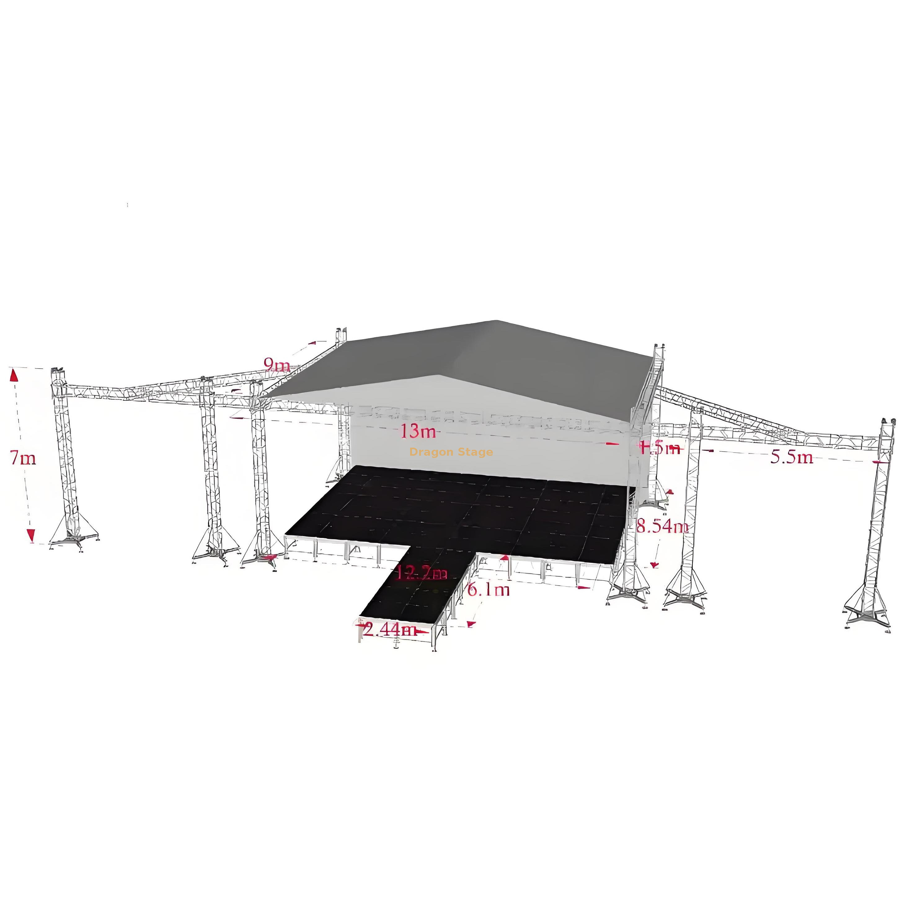 Roof Stage Truss 13x9x7m تروس مرحلة السقف 13x9x7m