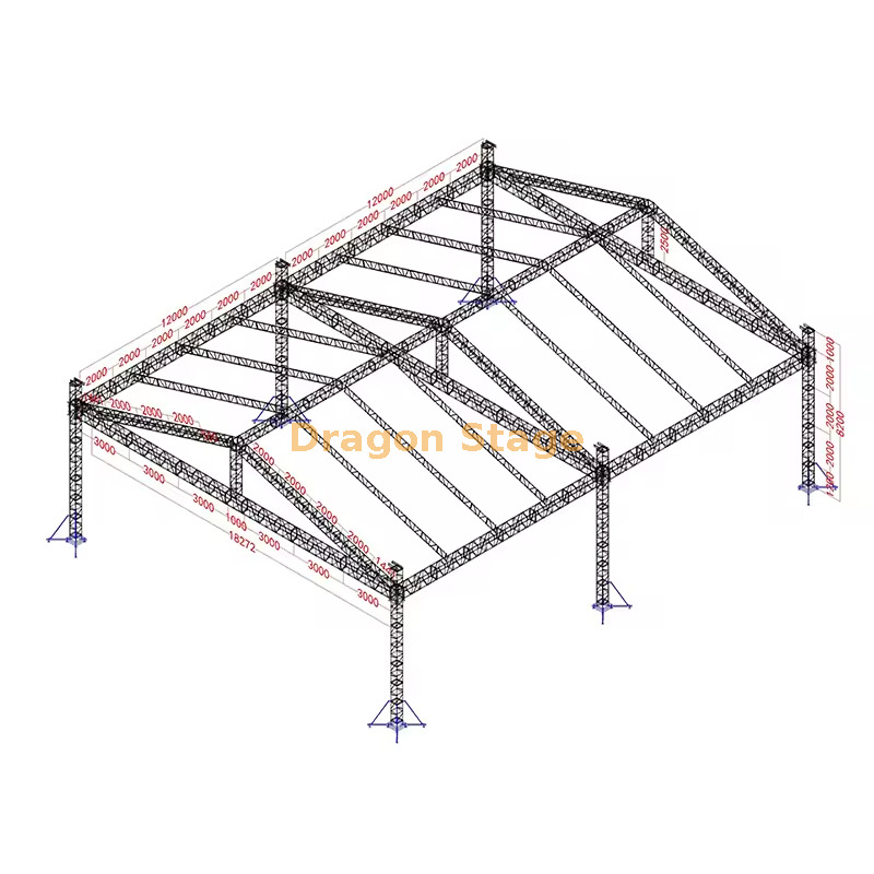 Heavy-Duty Aluminum Outdoor Event Roof Truss System نظام تروس سقف الحدث الخارجي المصنوع من الألومنيوم للخدمة الشاقة