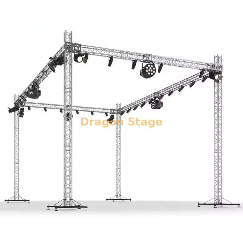 Global Dragon TUV 100 220 290 300 400 600 Totem Event Outdoor Exhibit Lighting Stage Trade Show Booth Aluminum Truss System 10x8x7m Global Dragon TUV 100 220 290 300 400 600 الطوطم الحدث في الهواء الطلق معرض الإضاءة المرحلة المعرض التجاري كشك نظام الجمالون الألومنيوم 10x8x7m