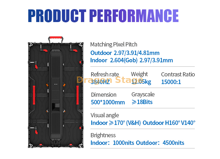 Led Video Wall Package Solution P3.9 Mobile Led Display Outdoor Event Led Panel Stage Led Screen 5x3m (2) حل حزمة حائط الفيديو LED P3.9 شاشة LED متنقلة للحدث الخارجي شاشة LED للمسرح 5x3m (2)