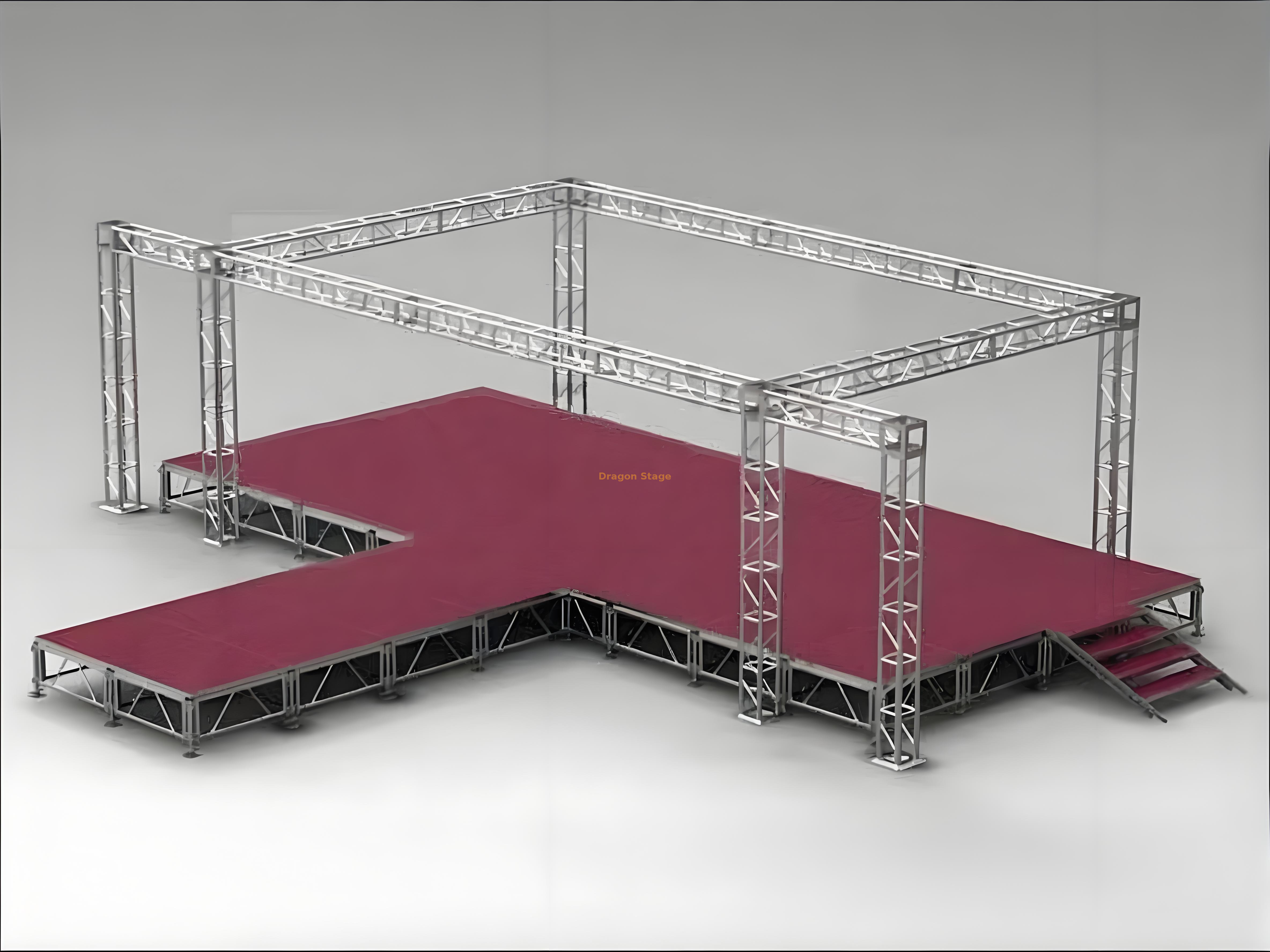 Aluminum Square Bolt Truss B300 for Concert Stage الجمالون المربع من الألومنيوم B300 لمرحلة الحفلات الموسيقية