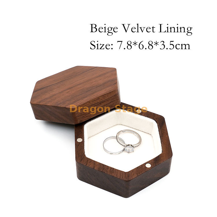 Gift Packaging Walnut Wooden Jewelry Box (2) هدايا التغليف الجوز مربع المجوهرات الخشبية (2)