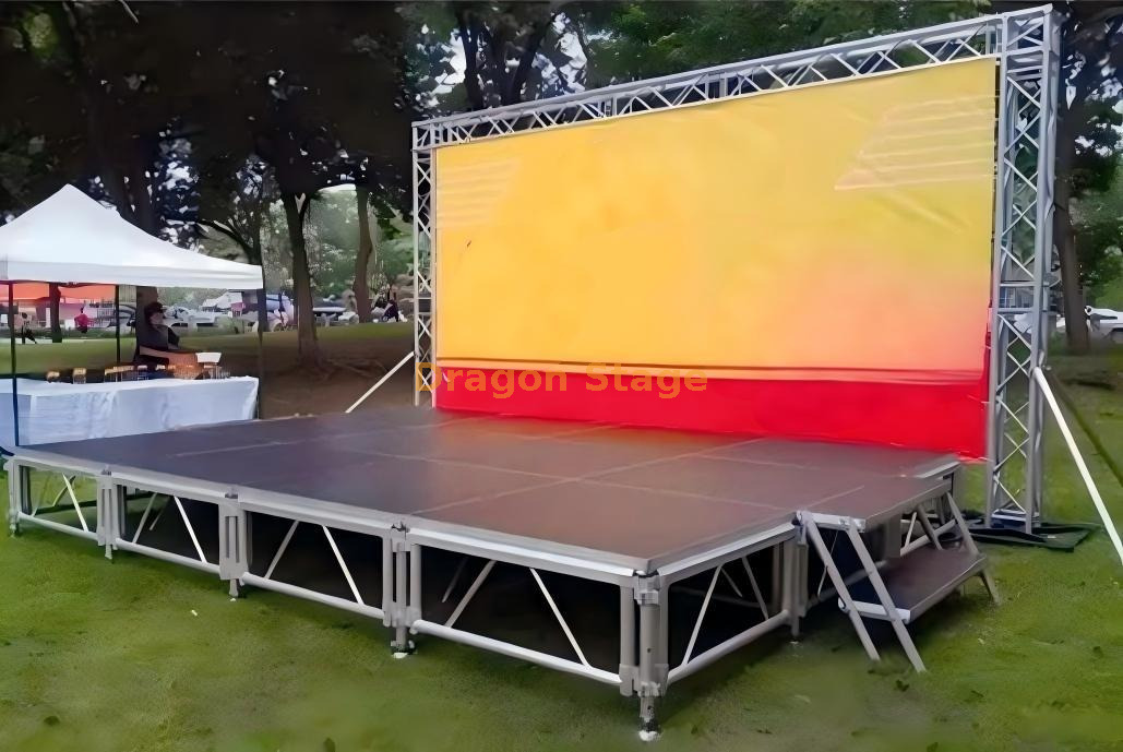 outdoor stand and truss for small events حامل خارجي وتروس للمناسبات الصغيرة