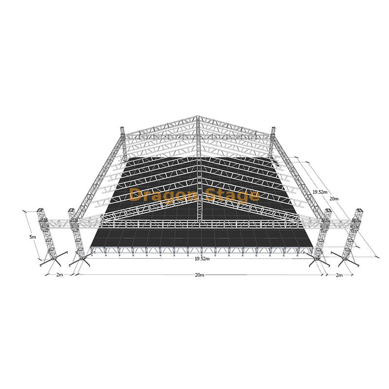 Aluminum Concert Stage Truss 20x20x5m (2) مرحلة الحفل الألمنيوم TRUSS 20X20X5M (2)