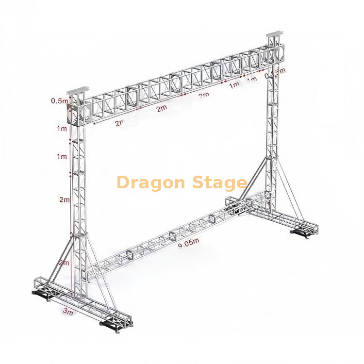 9.5x7.5m Heavy-Duty LED Screen Goalpost Truss System نظام تروس المرمى لشاشة LED شديدة التحمل مقاس 9.5 × 7.5 م