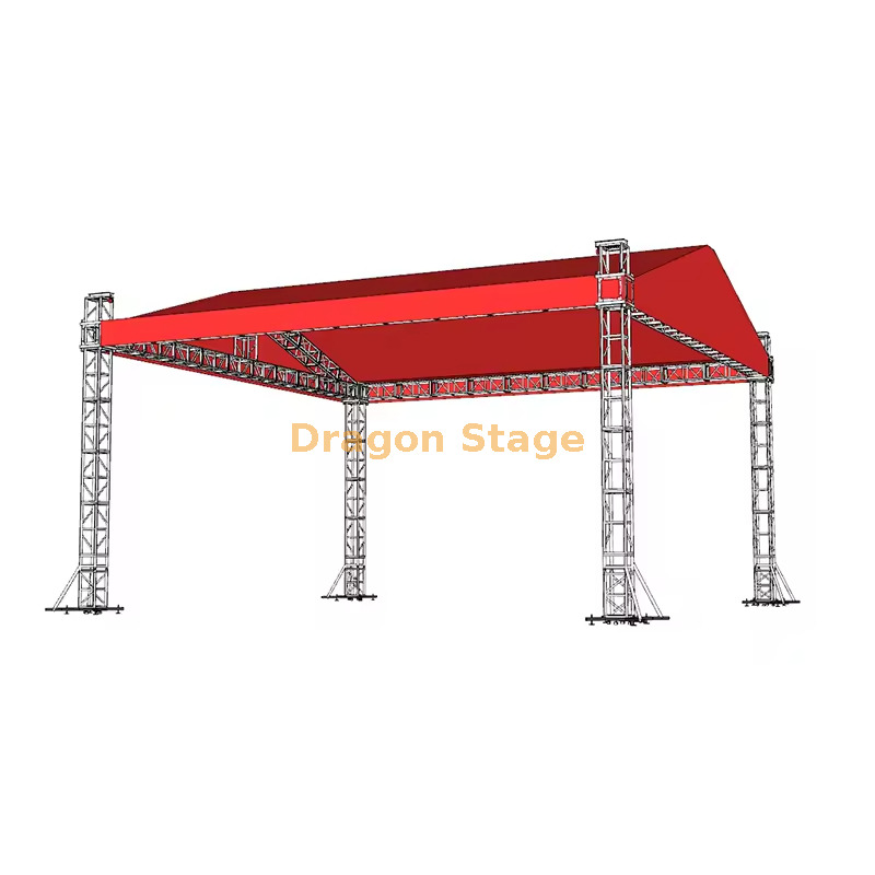 Concert Stage System With Roof Truss 10x10x6m نظام مرحلة الحفل مع سقف الجمالون 10x10x6m