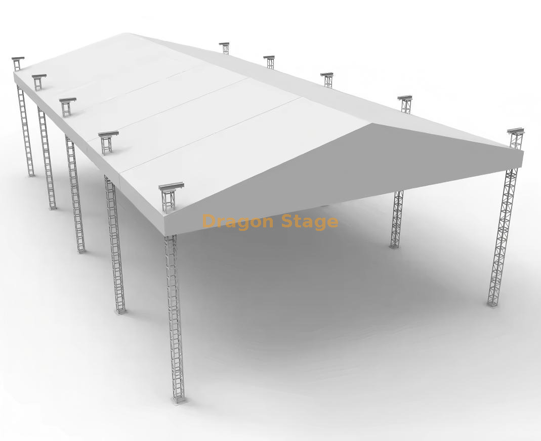 20mx40x9m Extra-Large Modular Aluminum Ground Support Truss Structure (2) هيكل تروس دعم أرضي كبير جدًا من الألومنيوم مقاس 20 م × 40 × 9 م (2)