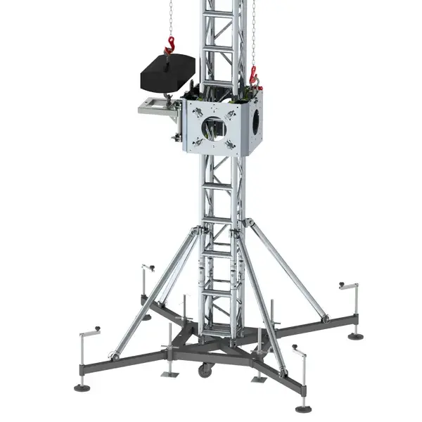 ground support truss tower برج الجمالون الدعم الأرضي