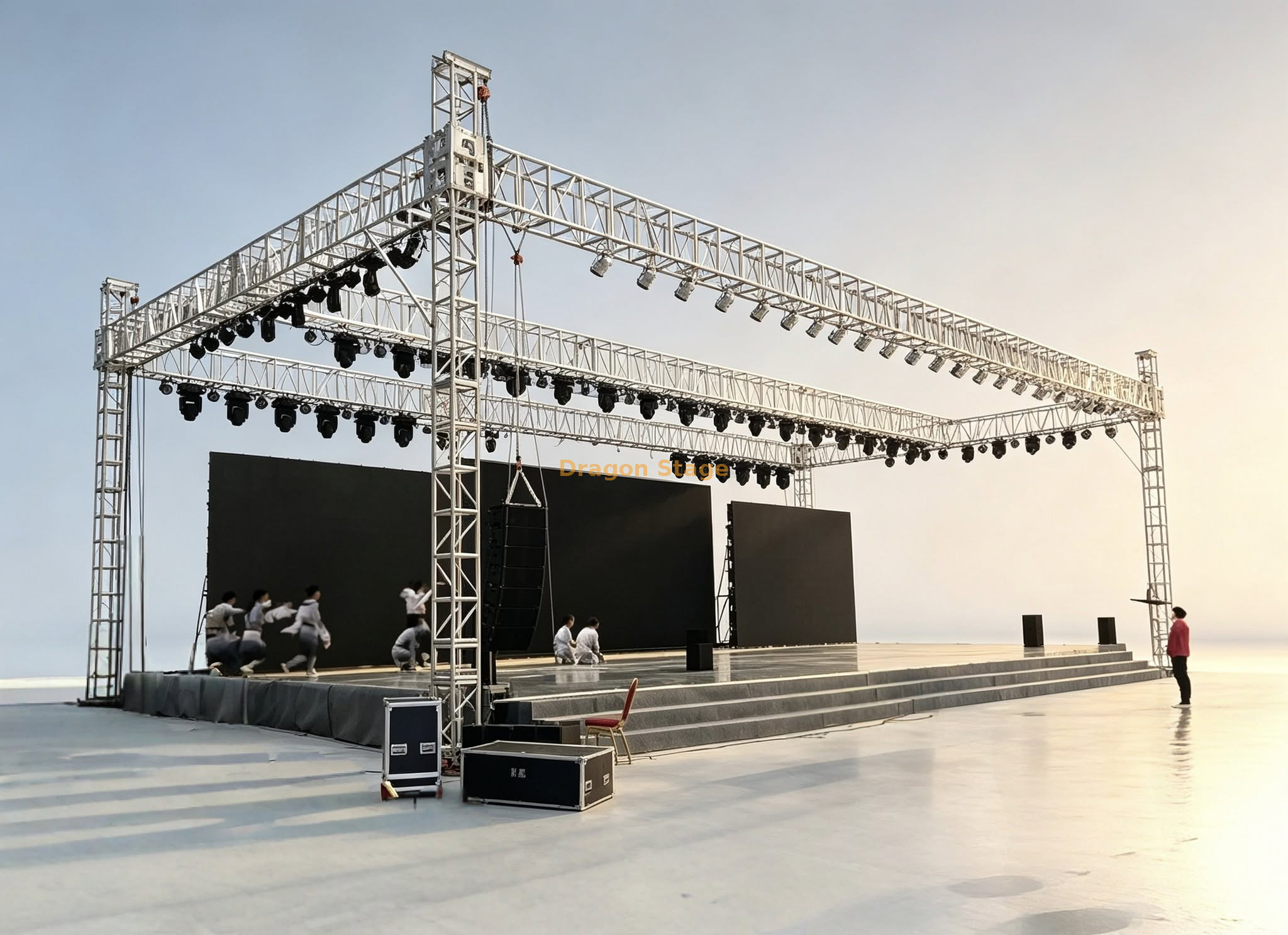Bolt Roof Trusses Concerts Stages 20x12x12m دعامات سقف بولت لمراحل الحفلات 20×12×12م