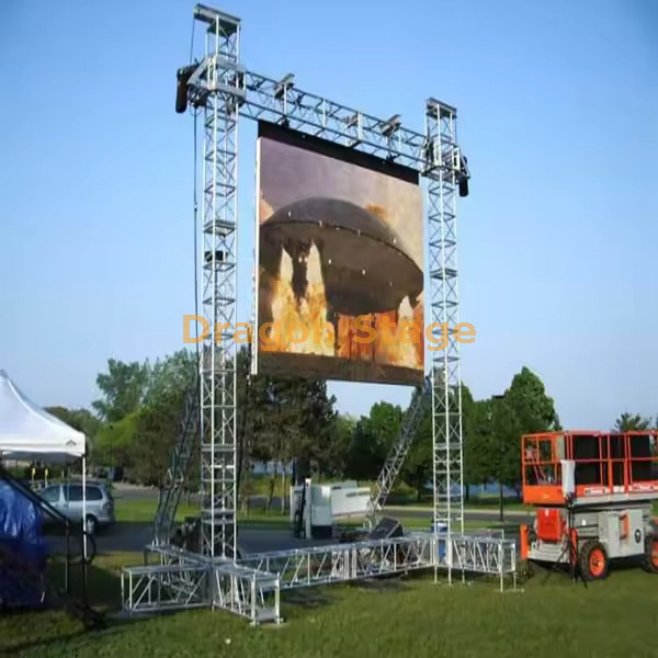 10x8m LED Screen Bolt Truss Support Structure 6m Deep 10x8m شاشة LED هيكل دعم تروس الترباس بعمق 6 متر