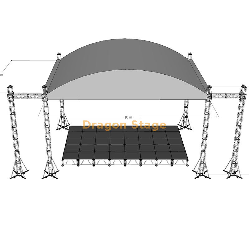 Concert Stage Curve Roof Truss (3) الحفل مرحلة منحنى سقف