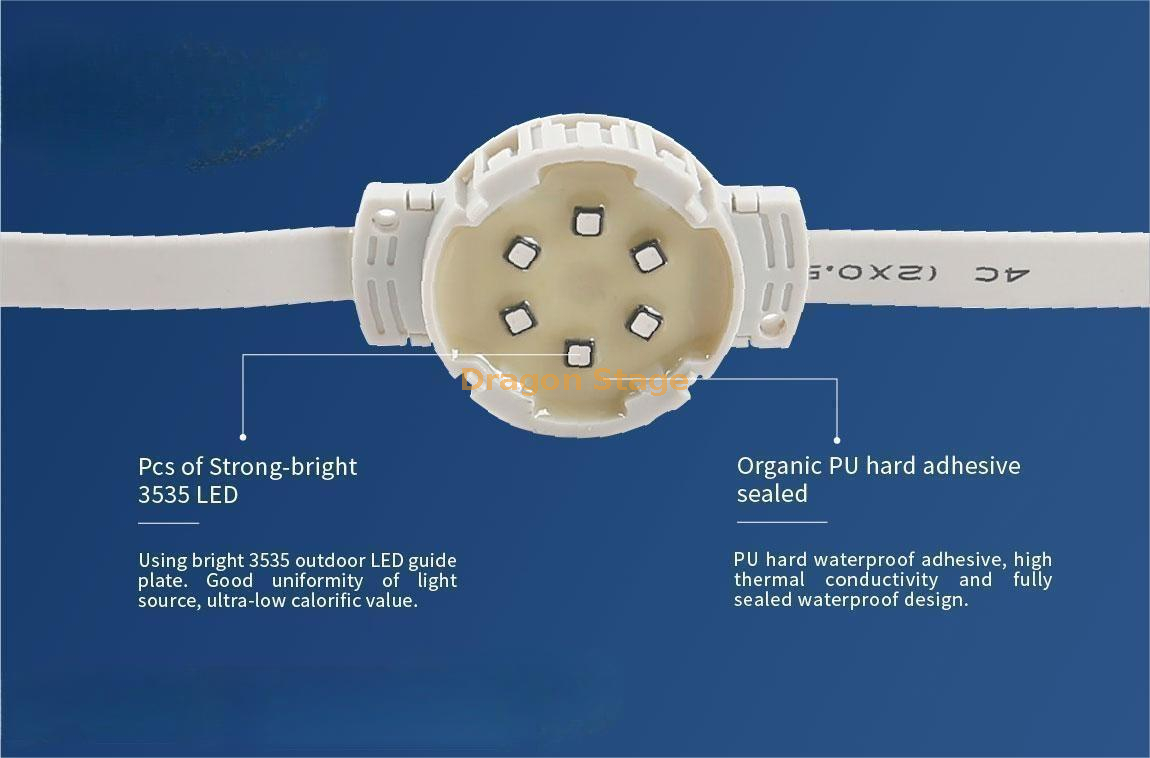 Waterproof IP68 LED RGB Point Light 40D (4) ماء IP68 LED RGB نقطة الضوء 40D (4)