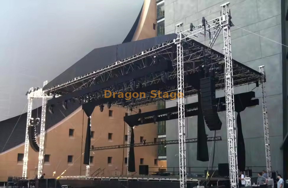 Aluminum Roof Stage Lighting Truss System نظام الجمالون مرحلة سقف الألومنيوم