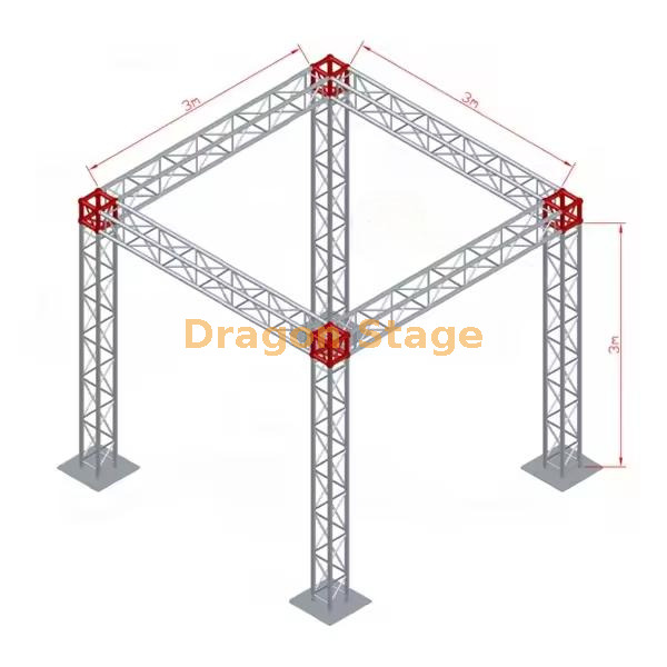 Global Truss 10x10x10 Trade Show Booth Exhibit System Global Truss 10x10x10 معرض المعرض التجاري