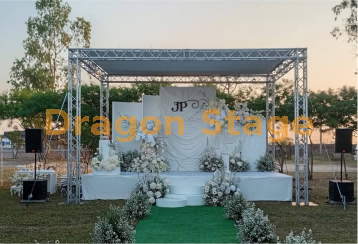6x6x4m Outdoor White Wedding Aluminum Stage Truss Canopy(1) 6x6x4m في الهواء الطلق الزفاف الأبيض الألومنيوم المرحلة الجمالون المظلة(1)