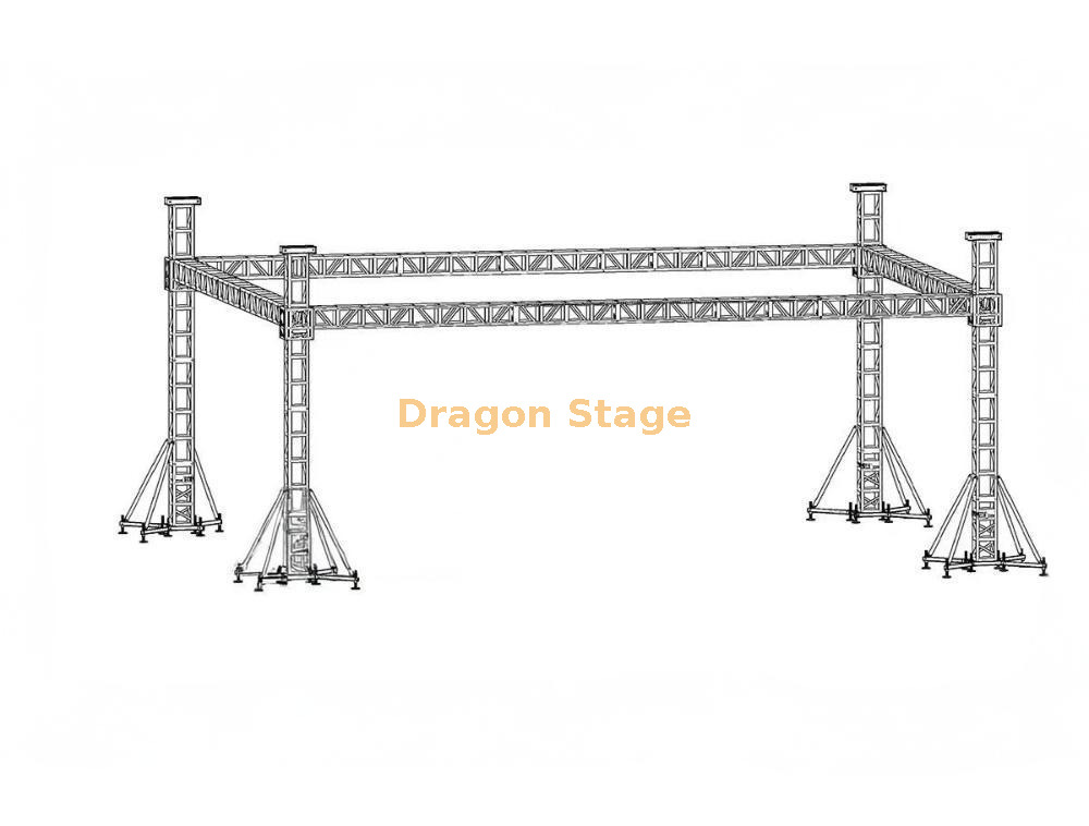 Portable Aluminum Bolt Truss for Exhibition 13x10x6m تروس الترباس من الألومنيوم المحمول للمعرض 13x10x6m