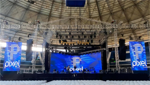 جدار فيديو LED للمسرح ومرحلة سقف للحفلات الموسيقية بمصفوفة الخط 18x16x14m