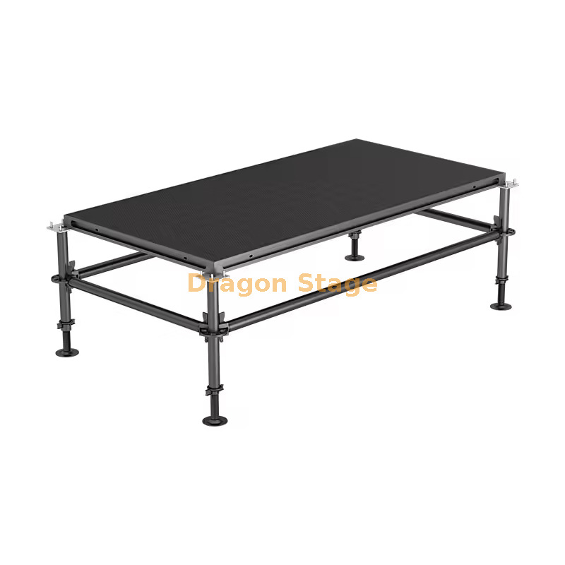 Aluminum Steel Portable Outdoor Concert Stage Platform 9.76x6.1m منصة مرحلة الحفل الموسيقية في الهواء الطلق من الألومنيوم 9.76x6.1m