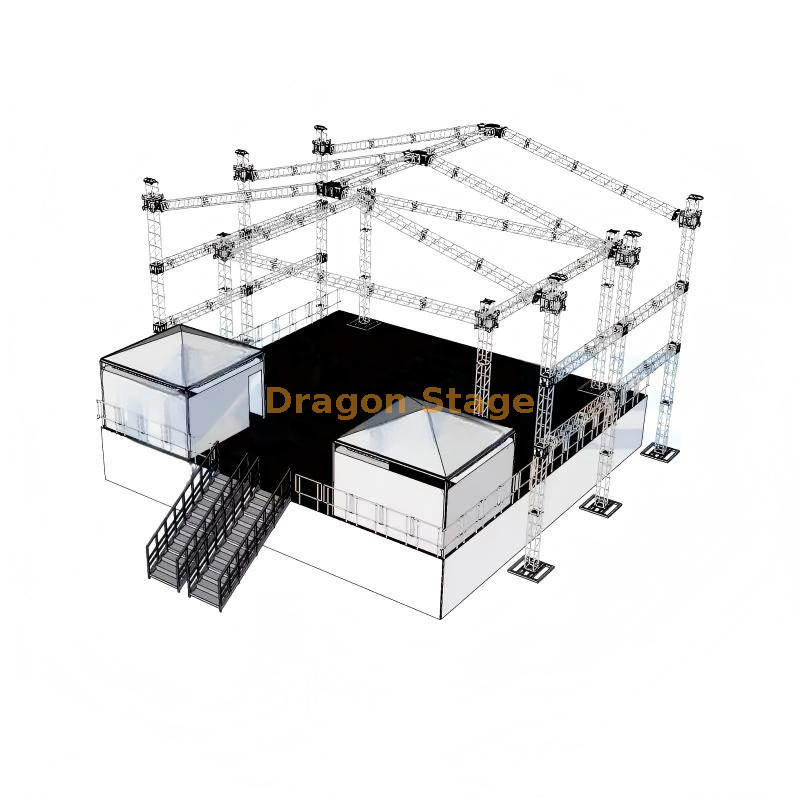 20x16m Heavy-Duty Peak Roof Truss Stage System with Backstage Rooms & Dressing Cabins (3) نظام تروس سقف الذروة للخدمة الشاقة 20 × 16 م مع غرف خلف الكواليس وكبائن تبديل الملابس (3)