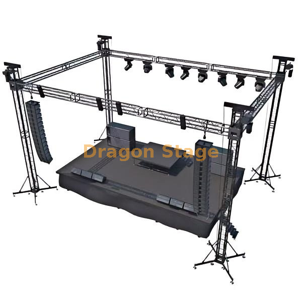 290mm Black Dj Truss Stage 10x6x9m 290mm أسود دي جي تروس المرحلة 10x6x9m