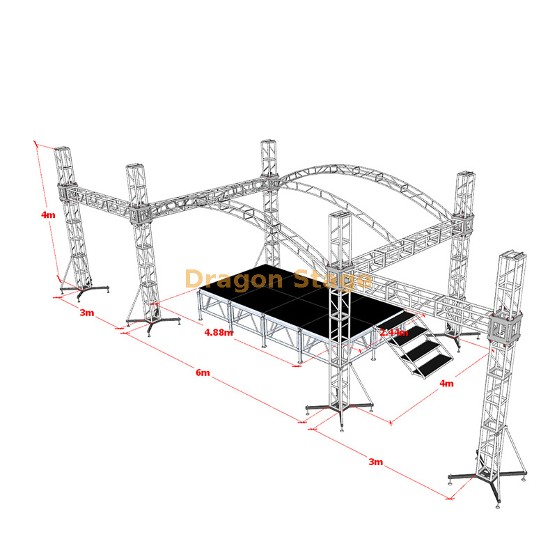 curve roof trus with led truss منحنى سقف تروس مع الجمالون LED