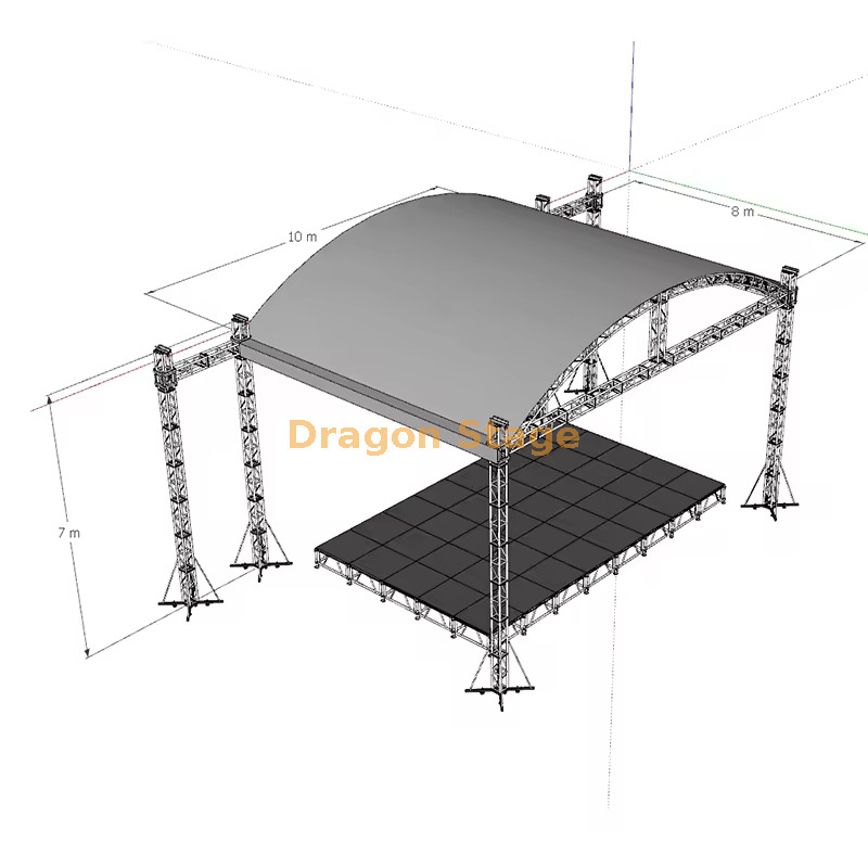 Concert Stage Curve Roof Truss (1) الجمال