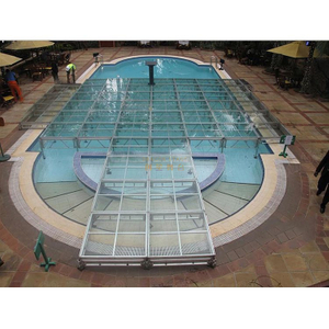 تصميم المرحلة الزجاجية الشفافة لمنصة العرض لحمام السباحة