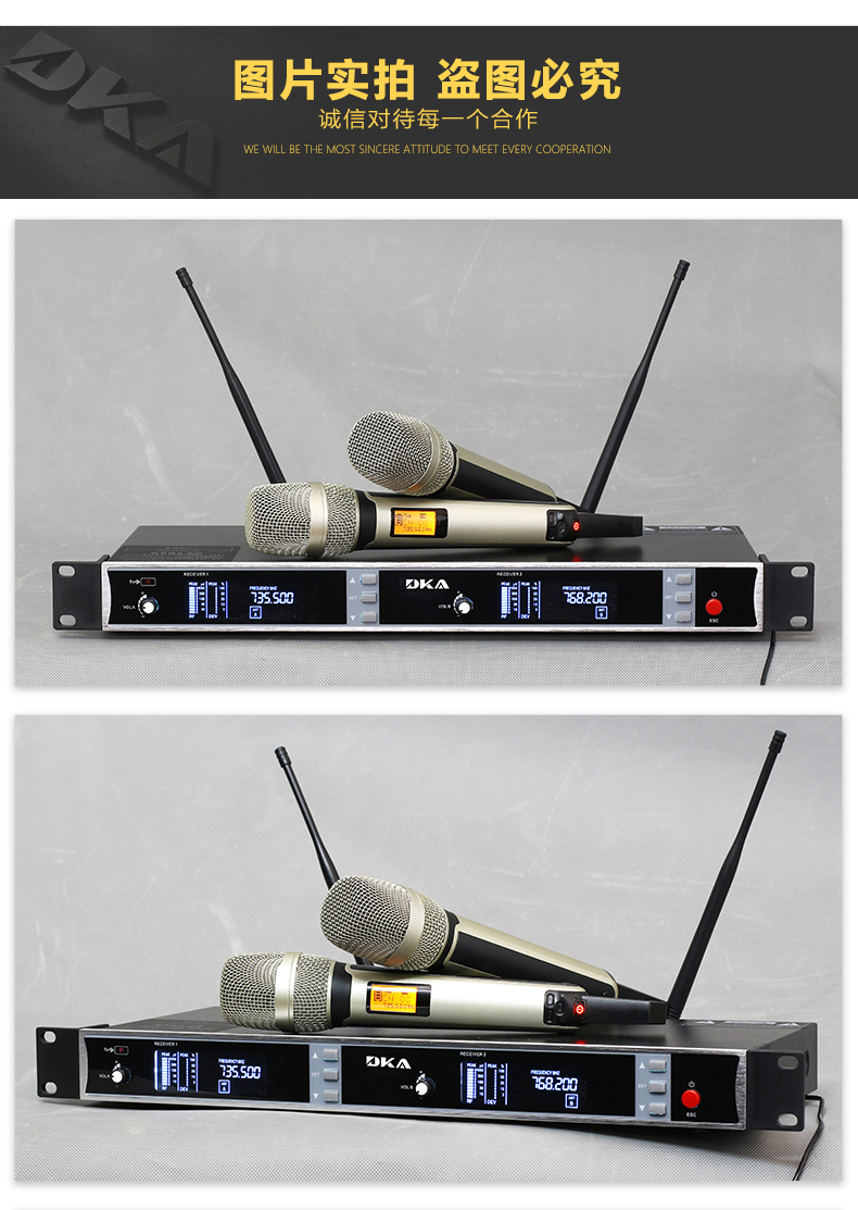 SKM9000 ميكروفون احترافي لأداء المسرح يغني KTV كاريوكي واحد إلى اثنين ميكروفون لاسلكي تفاصيل المنزل (7)