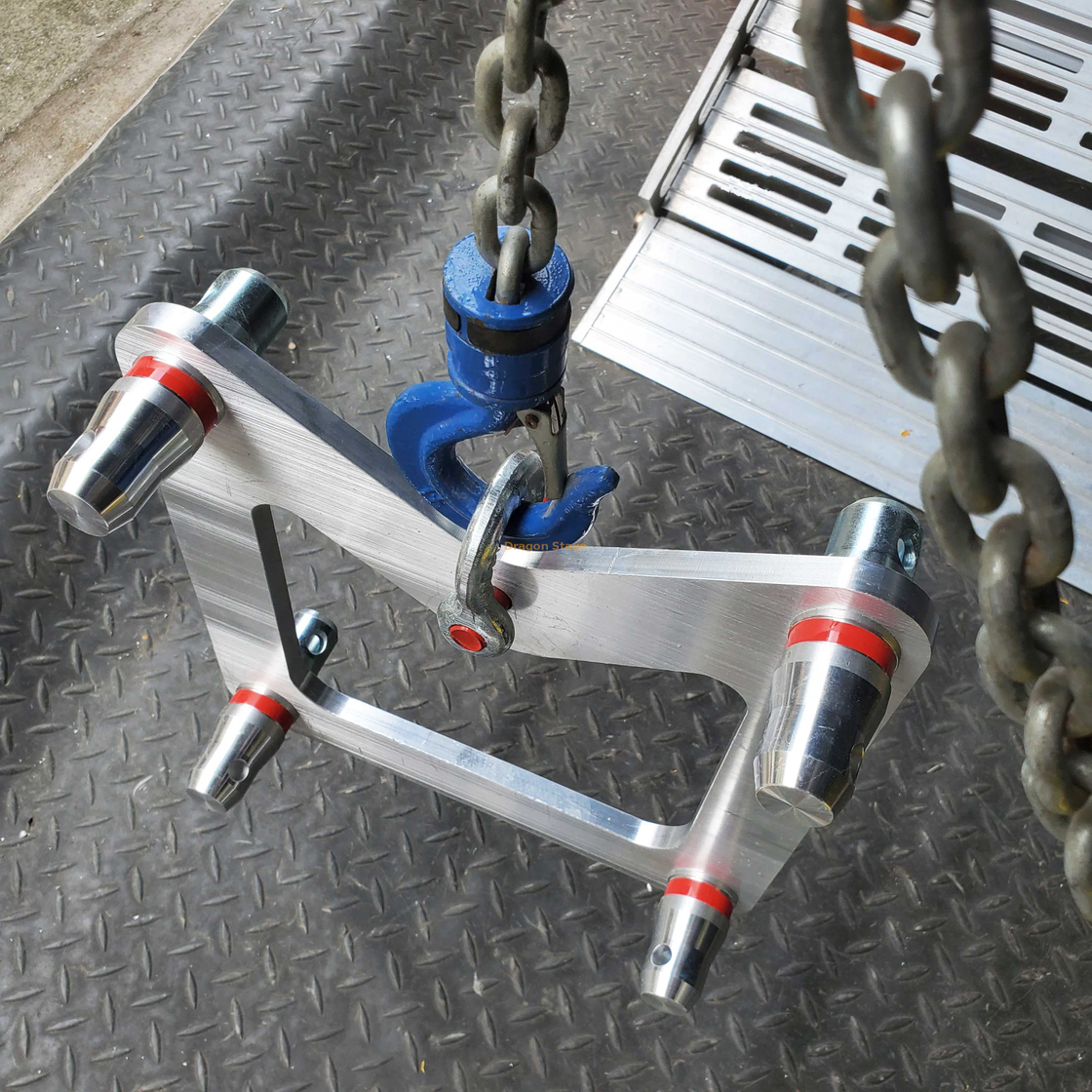 نظام ونش رافعة تروس يستخدم لوحة مناولة الألومنيوم / دعامة تعليق للتروس 290 × 290 مم