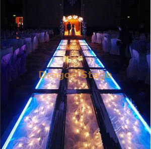  مرحلة الألومنيوم الزجاج الاكريليك الشفاف لحضور حفل زفاف عرض أزياء الحفل 19.52x2.44m 