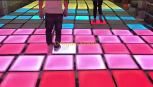 LED Brick Light 3D Digital LED قاعة رقص حساسة لمرحلة النادي الليلي