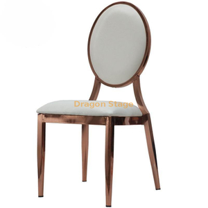 معدن مطلي بالذهب الوردي صغير الشمس مستدير الظهر وسادة مريحة كرسي خلفي حديد الفن كرسي مستدير خلفي كرسي ناعم لحفلات الزفاف في الفنادق