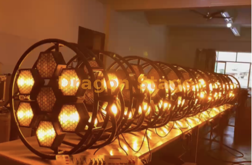 7 أضواء خلفية بكسل COB سداسية دائرية1