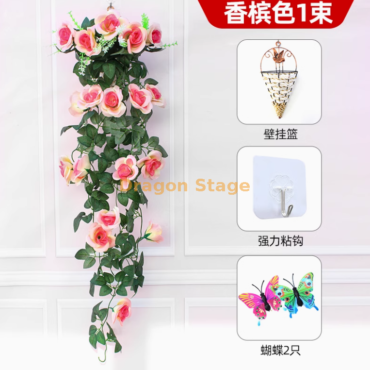 香槟 1 玫瑰送花篮粘钩