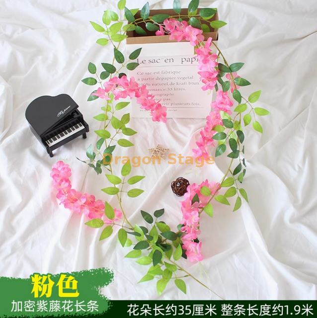 Wisteria المحاكاة Tofu Pudding String Violets سقف كاذب الروطان الوردي الداخلي الوردي بالإضافة إلى Wisteria واحد