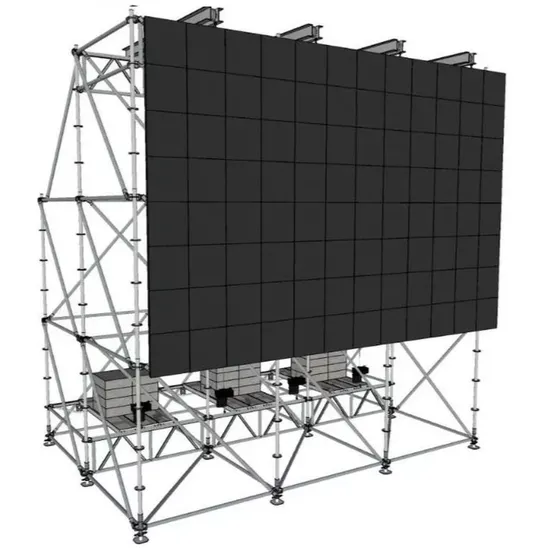 نظام Ringlock مقاس 6x4x6m لشاشة LED مقاس 6x4m مع 4 أقسام علوية و3 كوابح مياه