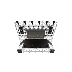 هيكل خلفية LED Ringlock 12x2x10m مع مرحلة Ringlock 8x4x2m ودرجين