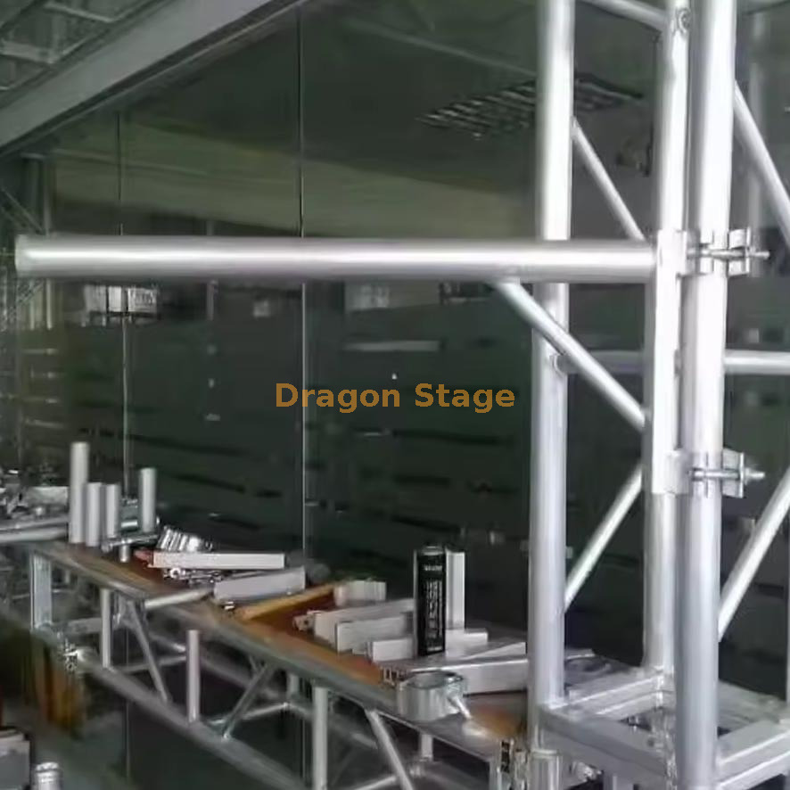 عمود ذراع الذراع مع مشبك الأنابيب المزدوجة