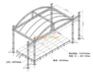 نظام تروس سقف القوس 15x8x9m