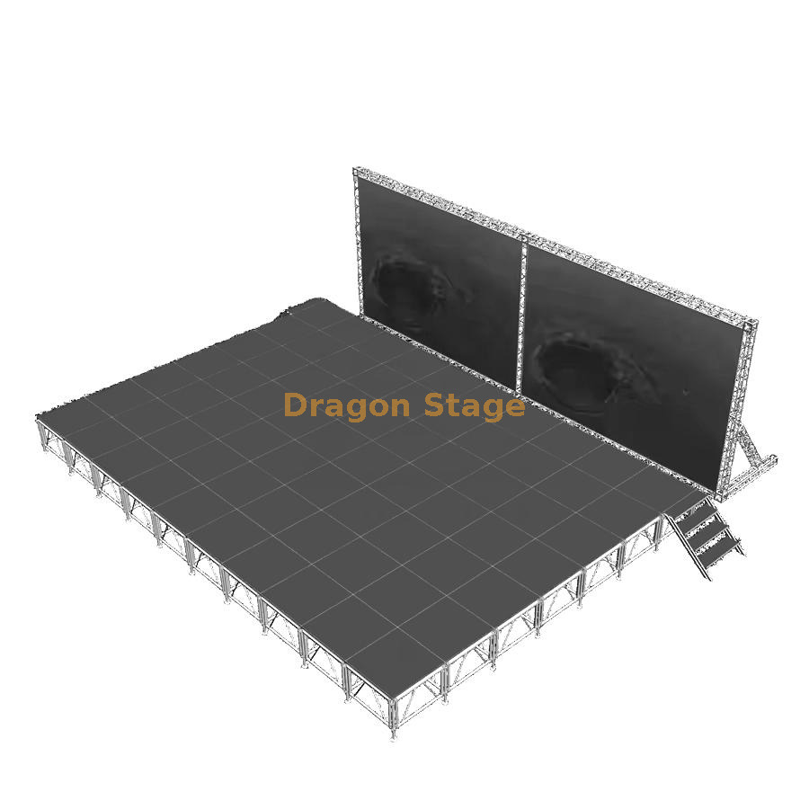 الألومنيوم وحدات الأداء الخشب الرقائقي منصة مقاومة للماء 12.2x8.54m