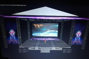 12x14m في الهواء الطلق مخصص الألومنيوم المرحلة الكنيسة المحمولة 2020