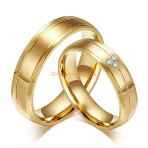 تصميم اللورد زوجين الماس الساق دبي رجال فتاة الخطوبة الزفاف خواتم الذهب عيار 24