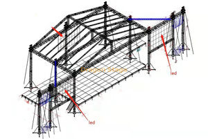 تروس إضاءة الحفلات الخارجية المحمولة للبيع 46x40ft ارتفاع 23 قدم