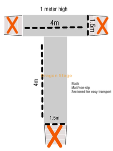 تصميم المرحلة T المحمولة الألومنيوم في الهواء الطلق
