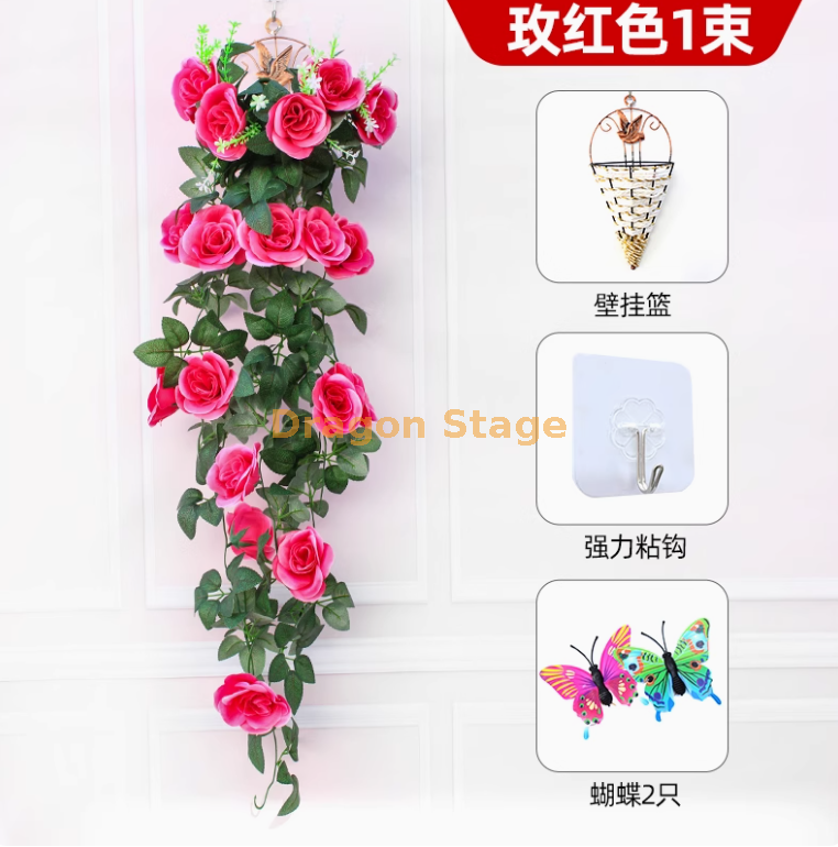 驼色 玫 1 玫瑰送篮粘钩