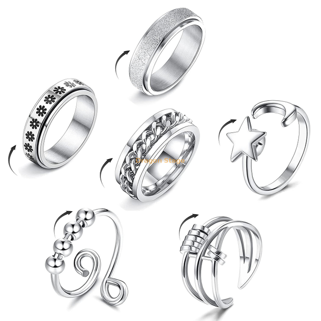 الجملة مطلية بالذهب الأسود الفولاذ المقاوم للصدأ القمر ستار الكوبي والعتاد متجمد تدور تدور سبينر تململ تدوير الدائري