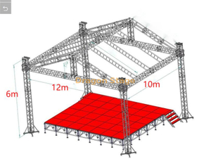 الألومنيوم خفيف الوزن حدث سقف تروس السعر 12x10x6m