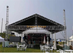 معرض حفلات الألومنيوم المحمول للحفلات الموسيقية DJ قابل للطي مع سقف تروس 24 × 10 × 10 م