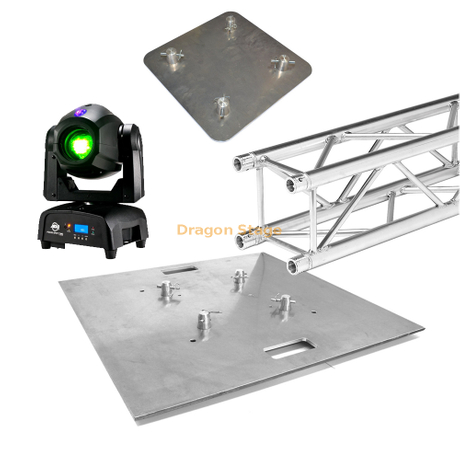 الألومنيوم 290mm Global F34 Portable Tower Truss Totems عمود خفيف 3m 9.84FT مع لوحة علوية 300 مم وقاعدة 500 مم 