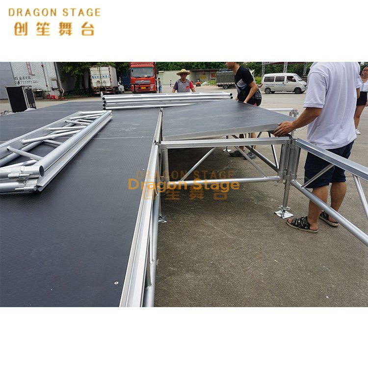 بناء مرحلة معيارية 10 قطع 2.44 م × 6.1 م ارتفاع 3-4 قدم